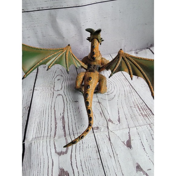 Mega Bloks Dragons Krystal Wars Green Orange Dragon Figure Includes Crystal - Picture 4 of 7